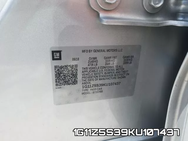 1G11Z5S39KU107437 фото 2