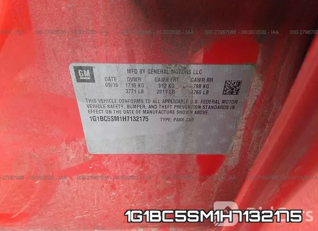 1G1BC5SM1H7132175 фото 10