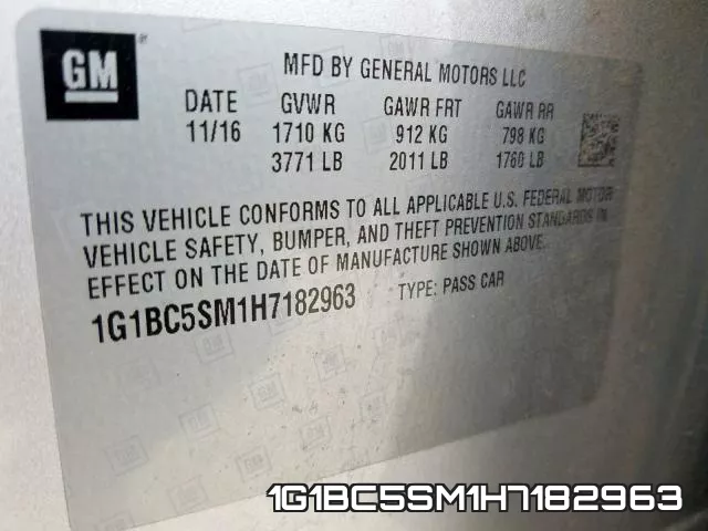 1G1BC5SM1H7182963 фото 2