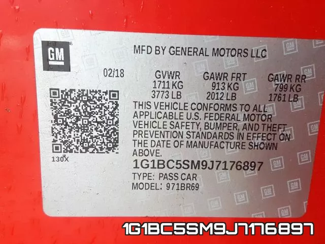 1G1BC5SM9J7176897 фото 2