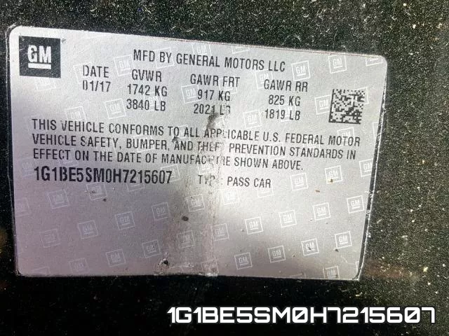 1G1BE5SM0H7215607 фото 2