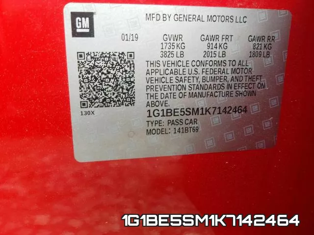 1G1BE5SM1K7142464 фото 2