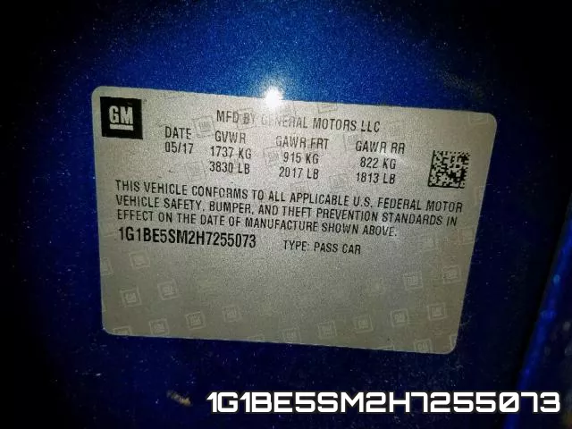 1G1BE5SM2H7255073 фото 2