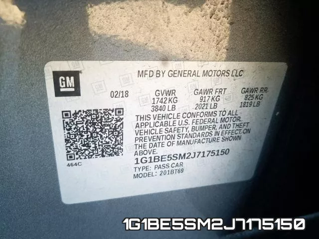 1G1BE5SM2J7175150 фото 2