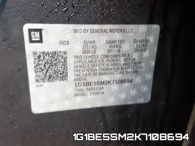 1G1BE5SM2K7108694 фото 2