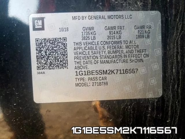 1G1BE5SM2K7116567 фото 2