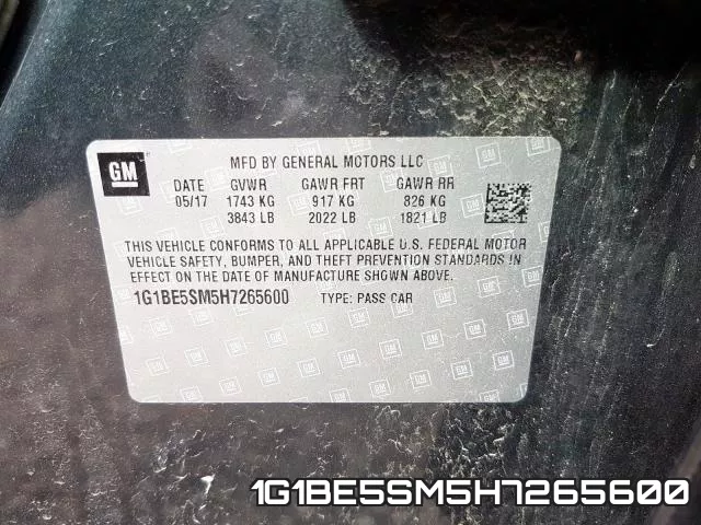 1G1BE5SM5H7265600 фото 2