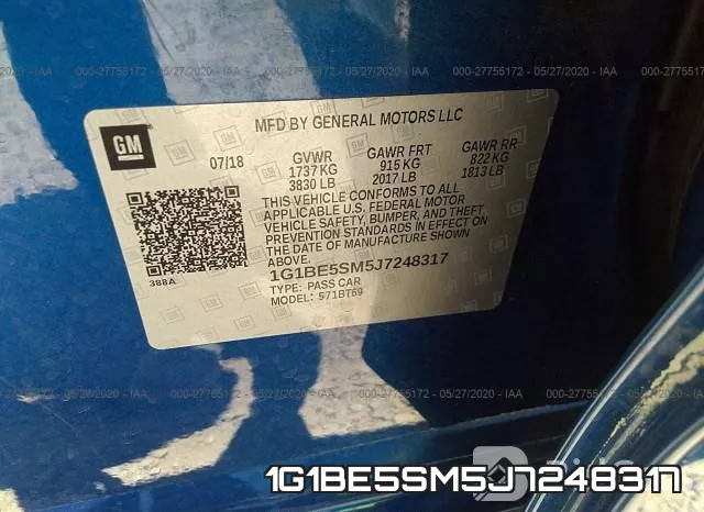 1G1BE5SM5J7248317 фото 10