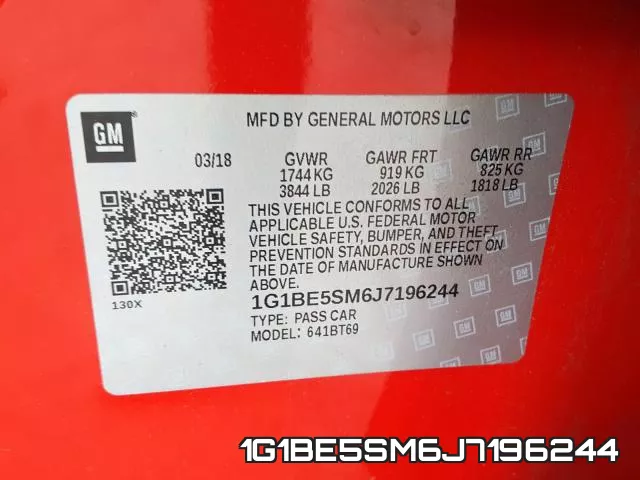 1G1BE5SM6J7196244 фото 2