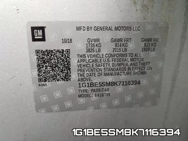 1G1BE5SM8K7116394 фото 2
