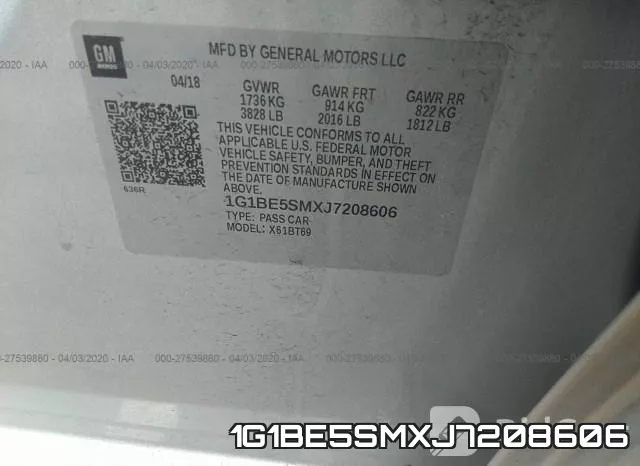 1G1BE5SMXJ7208606 фото 10