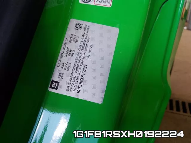 1G1FB1RSXH0192224 фото 2