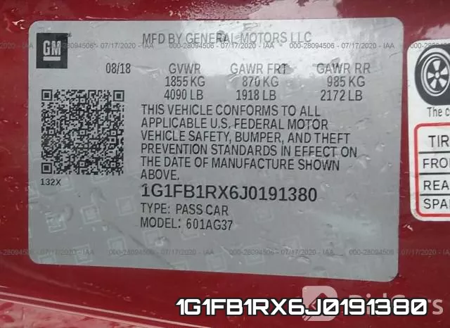 1G1FB1RX6J0191380 фото 10