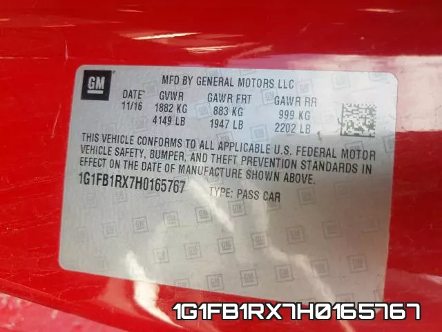 1G1FB1RX7H0165767 фото 2