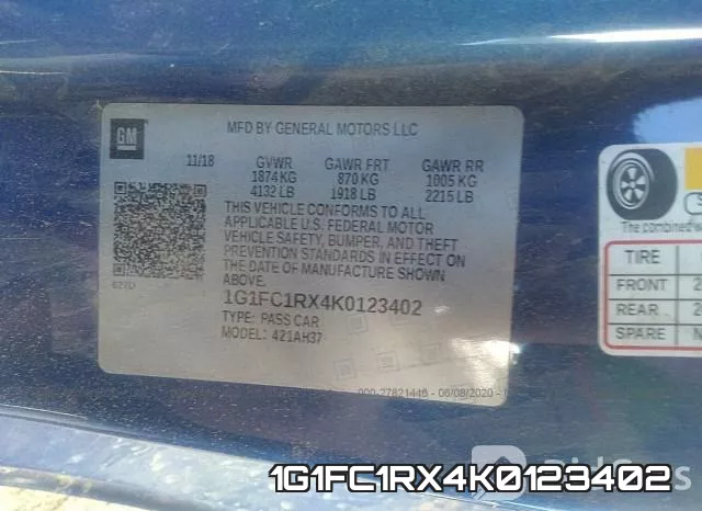1G1FC1RX4K0123402 фото 10
