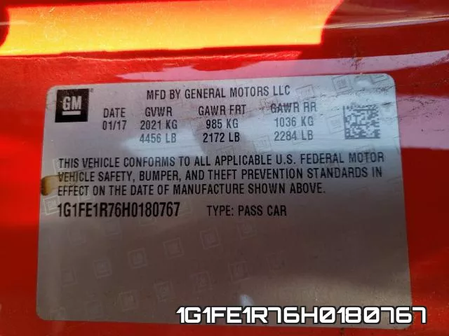 1G1FE1R76H0180767 фото 2