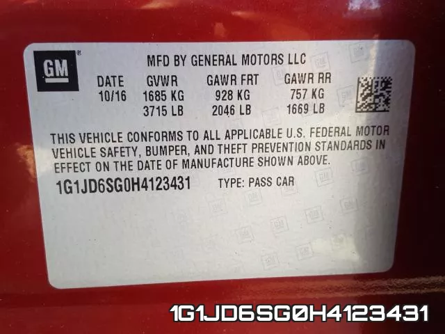 1G1JD6SG0H4123431 фото 2