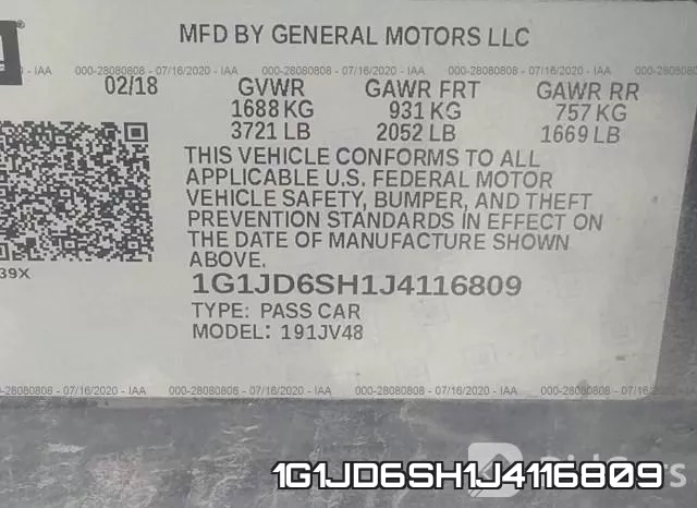 1G1JD6SH1J4116809 фото 10