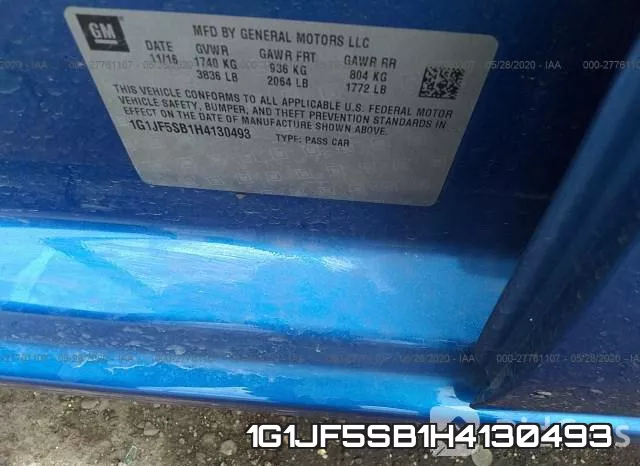 1G1JF5SB1H4130493 фото 10