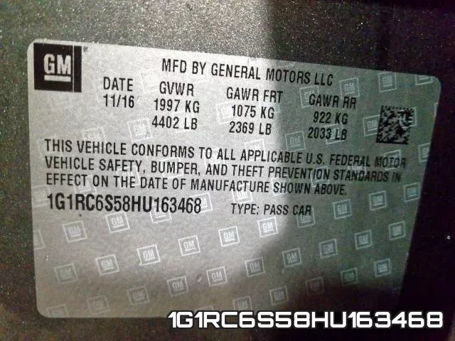 1G1RC6S58HU163468 фото 2
