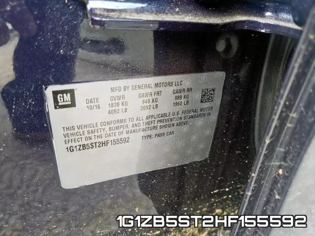1G1ZB5ST2HF155592 фото 2