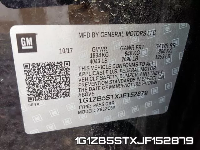 1G1ZB5STXJF152879 фото 2