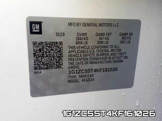 1G1ZC5ST4KF161026 фото 2