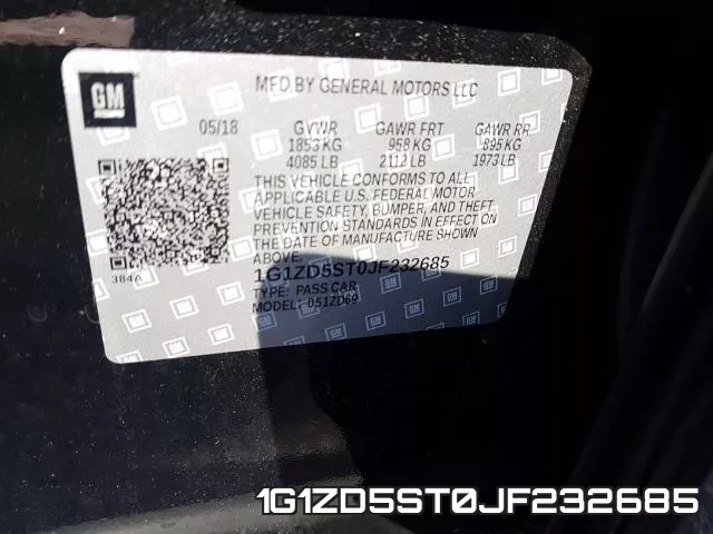 1G1ZD5ST0JF232685 фото 2