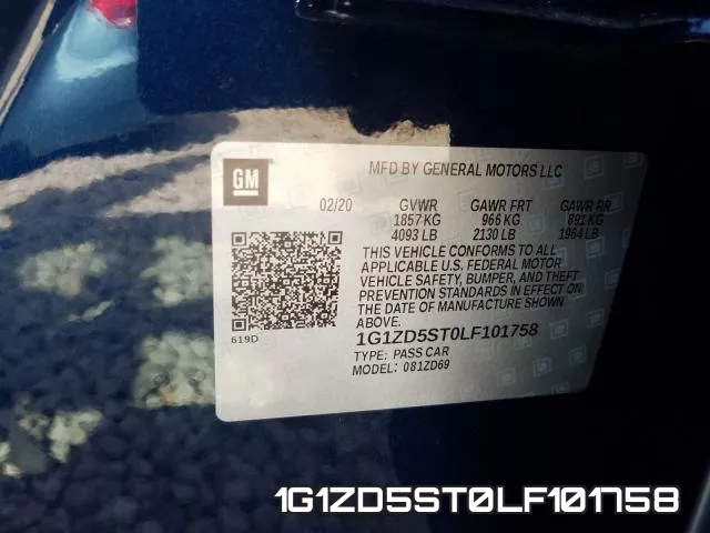 1G1ZD5ST0LF101758 фото 2