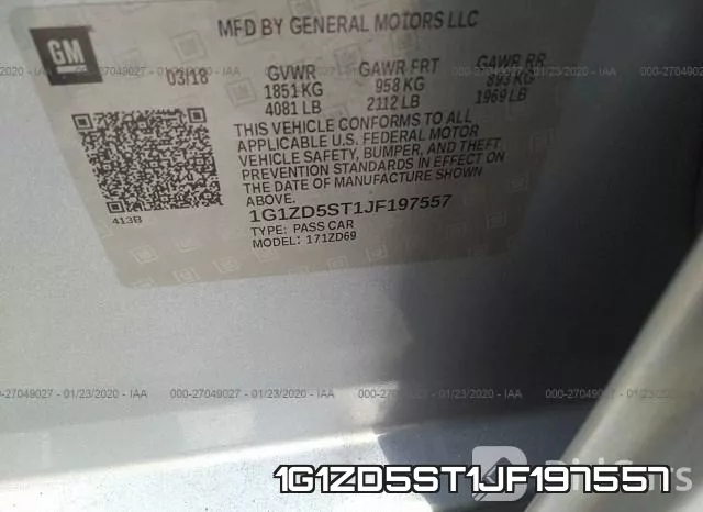 1G1ZD5ST1JF197557 фото 10