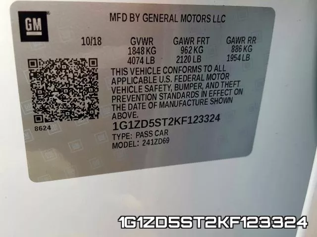 1G1ZD5ST2KF123324 фото 2