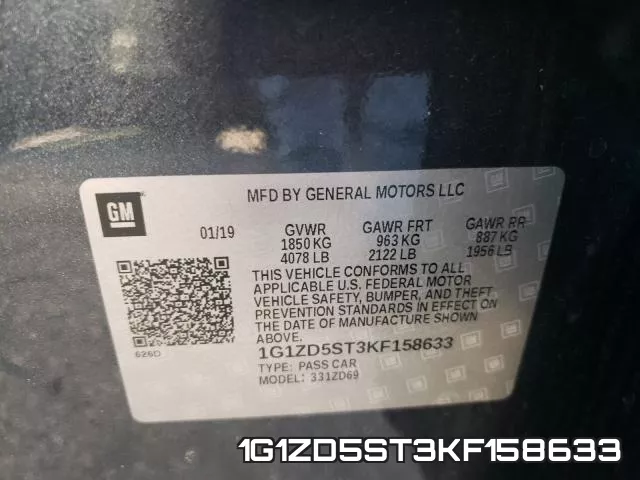 1G1ZD5ST3KF158633 фото 2