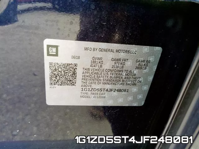 1G1ZD5ST4JF248081 фото 2