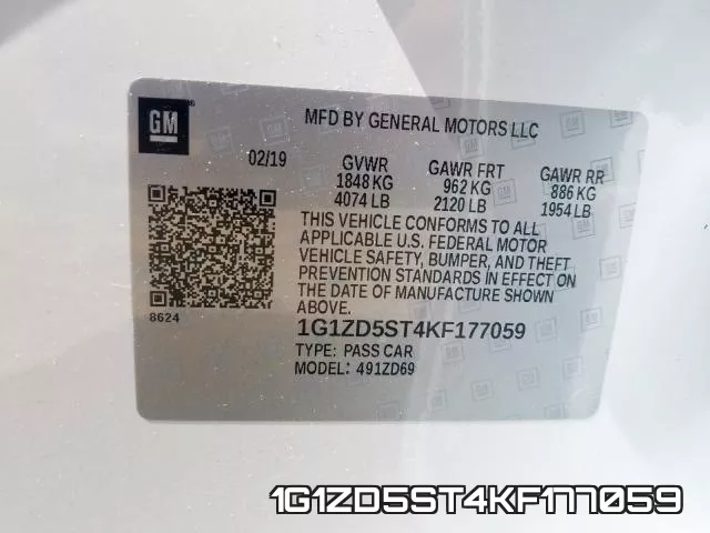 1G1ZD5ST4KF177059 фото 2