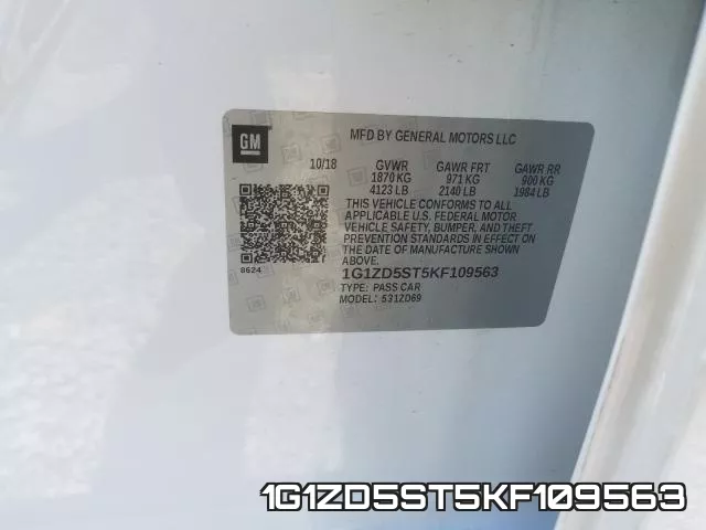 1G1ZD5ST5KF109563 фото 2
