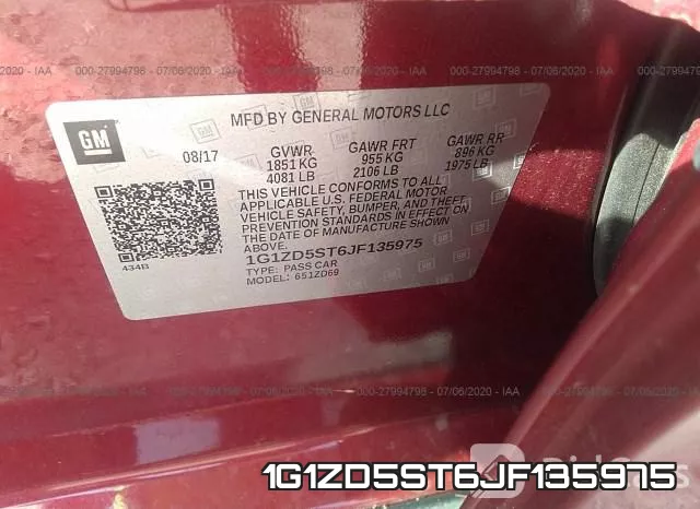 1G1ZD5ST6JF135975 фото 10