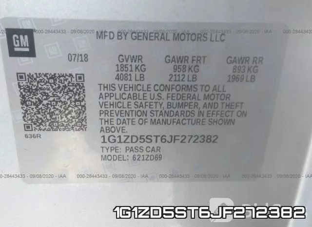 1G1ZD5ST6JF272382 фото 10