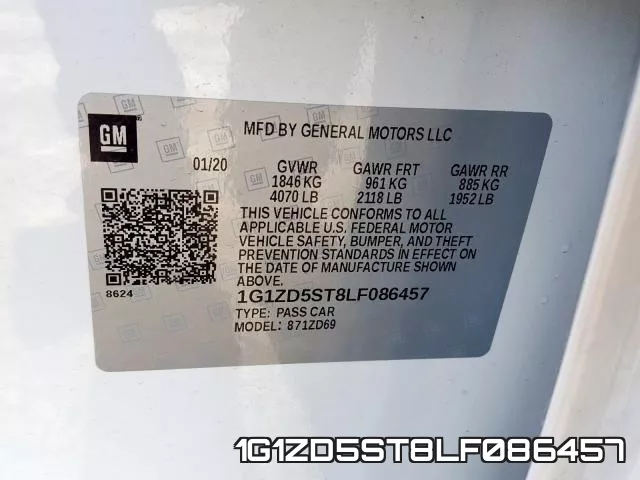 1G1ZD5ST8LF086457 фото 2