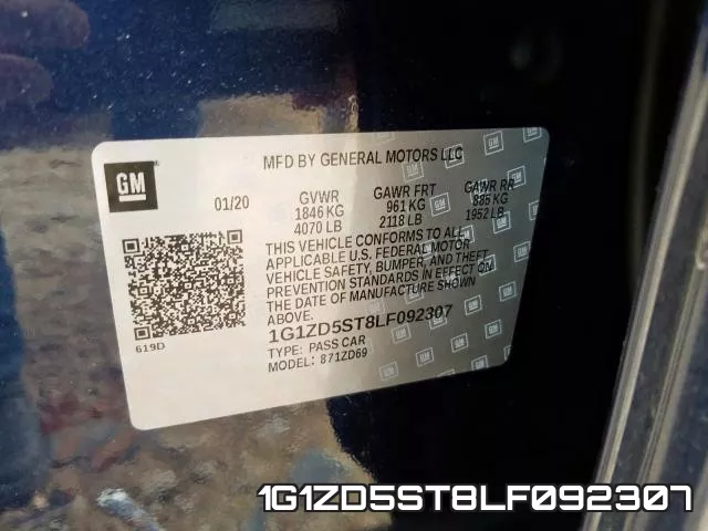 1G1ZD5ST8LF092307 фото 2