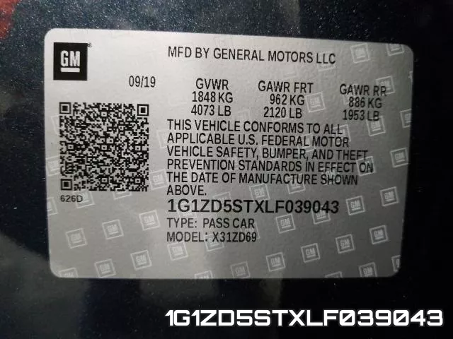 1G1ZD5STXLF039043 фото 2