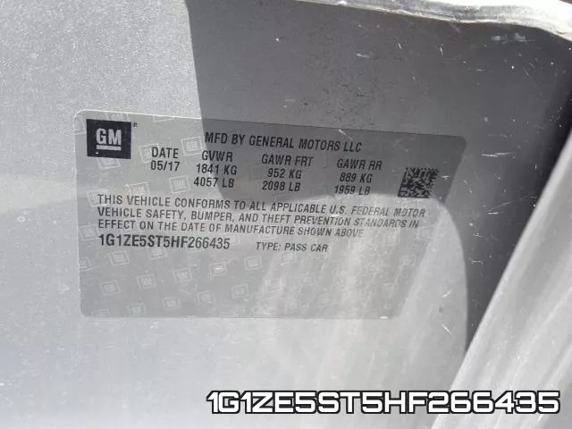 1G1ZE5ST5HF266435 фото 2