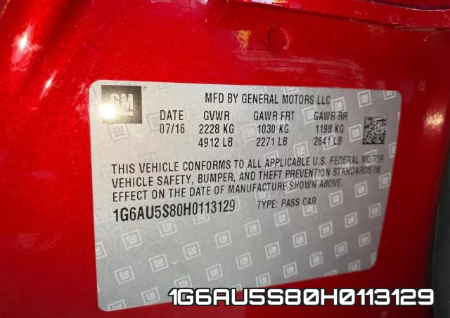 1G6AU5S80H0113129 фото 2