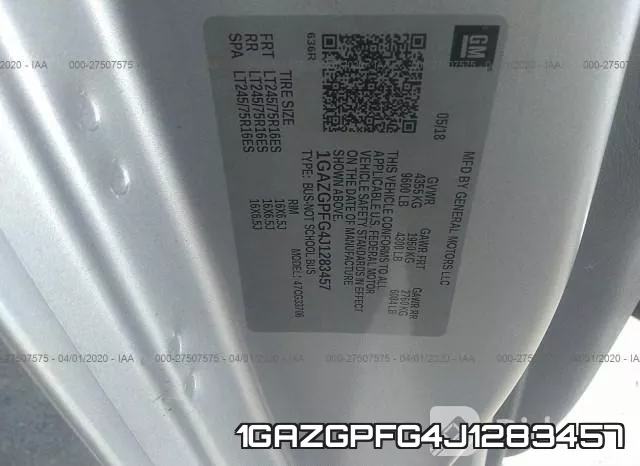 1GAZGPFG4J1283457 фото 10