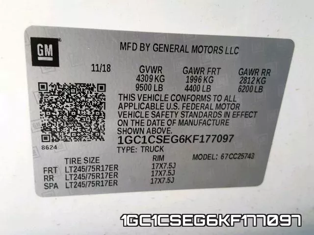 1GC1CSEG6KF177097 фото 2