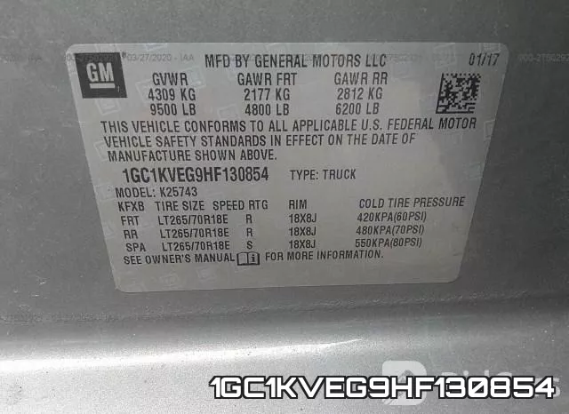 1GC1KVEG9HF130854 фото 10