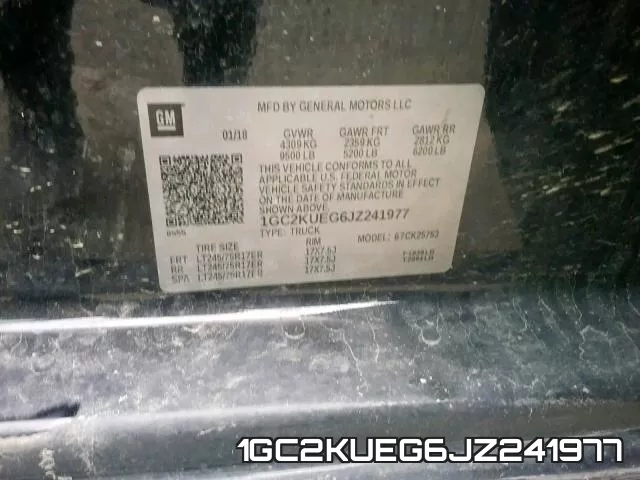 1GC2KUEG6JZ241977 фото 2
