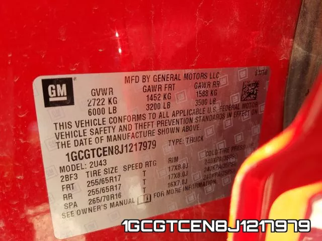 1GCGTCEN8J1217979 фото 2