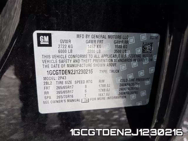 1GCGTDEN2J1230216 фото 2