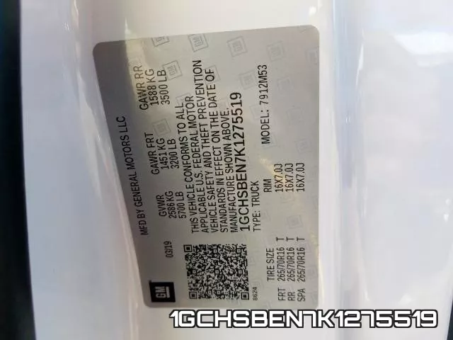 1GCHSBEN7K1275519 фото 2