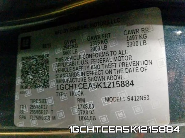 1GCHTCEA5K1215884 фото 2